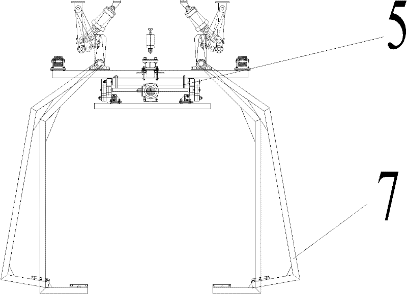 Overhead conveying system of disassembly line for scrapped automobile