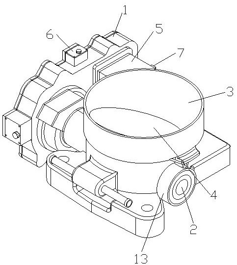 Throttle body for small gasoline engine electromechanical injection system