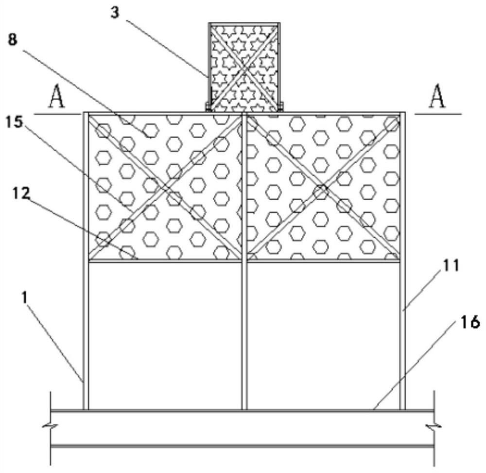 Construction hoist canopy and construction method