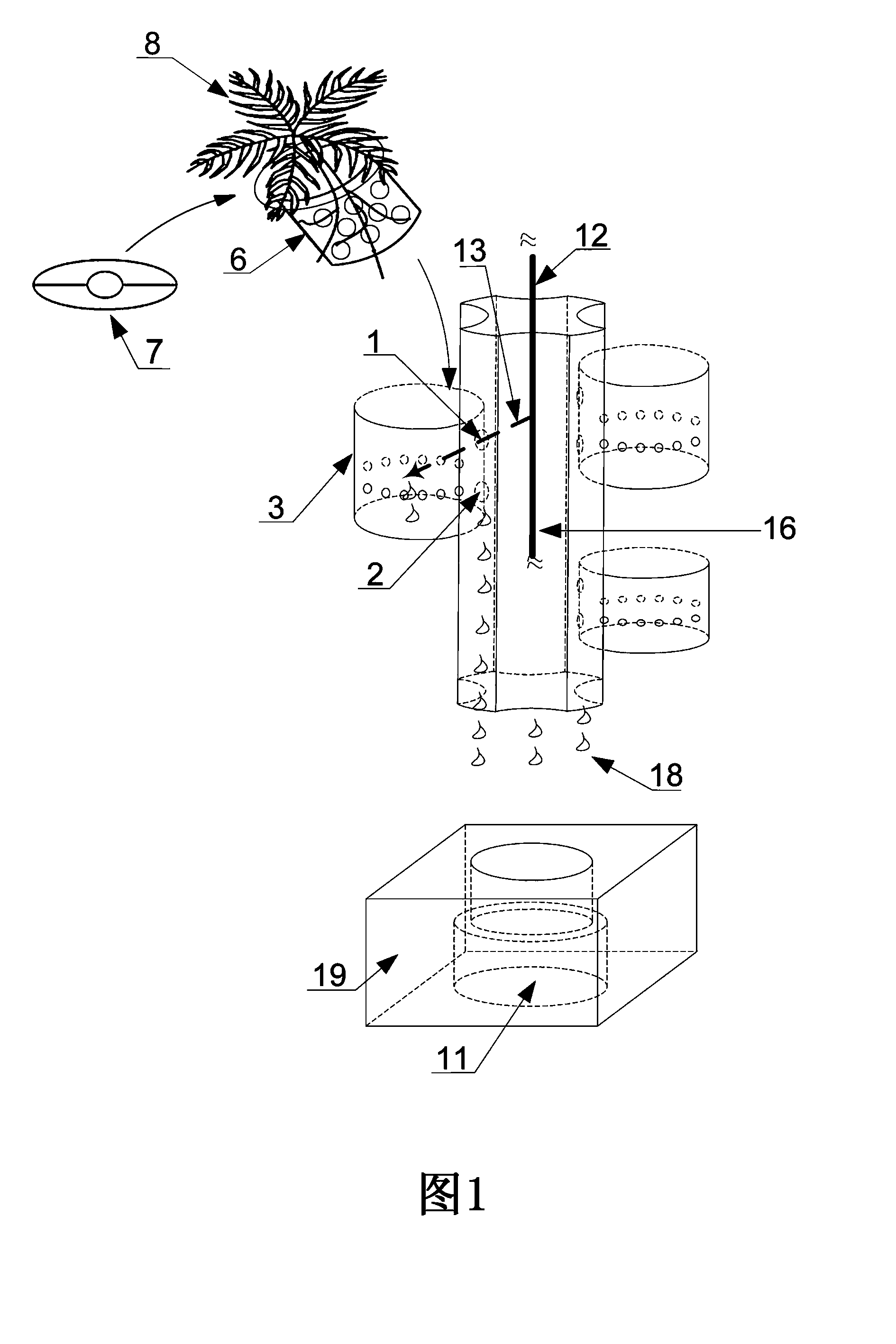 Three-dimensional fast-growing root plant device and using method thereof