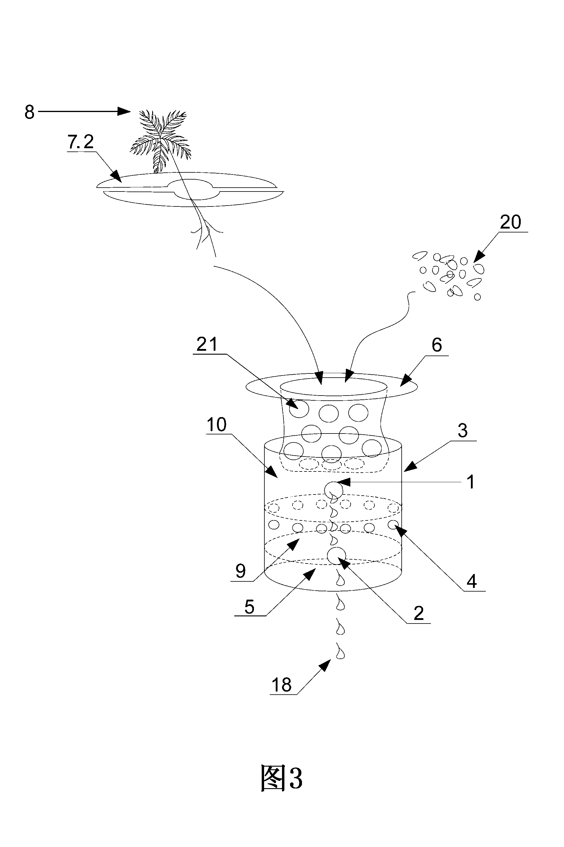 Three-dimensional fast-growing root plant device and using method thereof