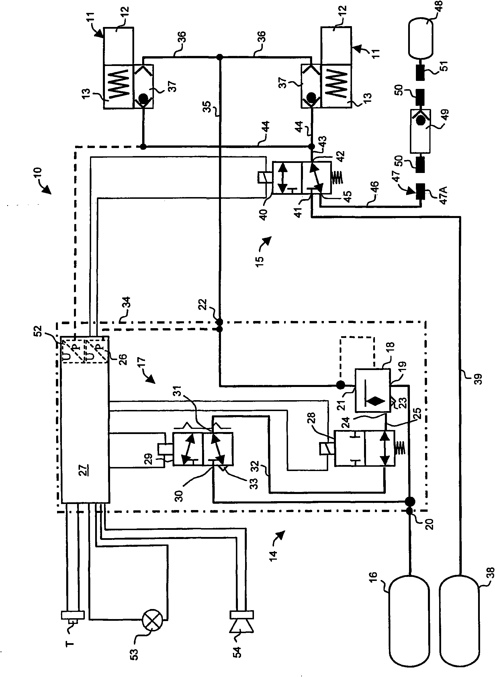 Parking brake device of a vehicle with emergency release function and method for operating such a parking brake device