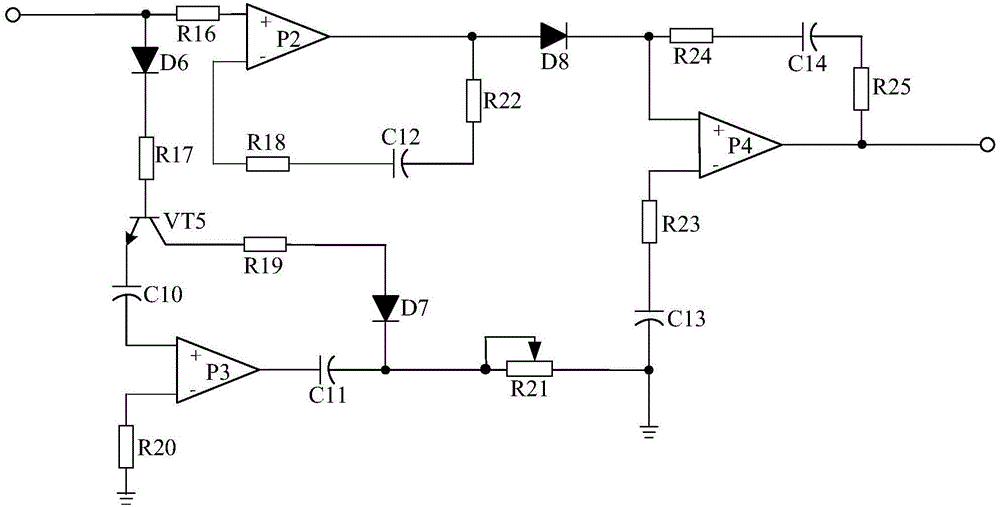 Signal amplification circuit based light-control LED (Light-Emitting Diode) energy-saving control system