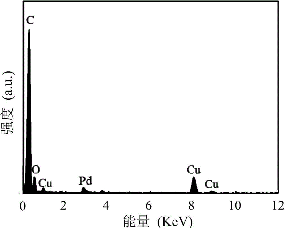 Pd/PdO nano particle loaded carbon nano tube composite material as well as preparation method and application thereof