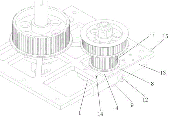 Self-tension Synchronous Whell Shaft Single-side-fixing Device