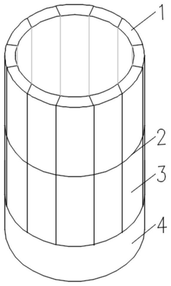 Fabricated open caisson structure and mounting method thereof