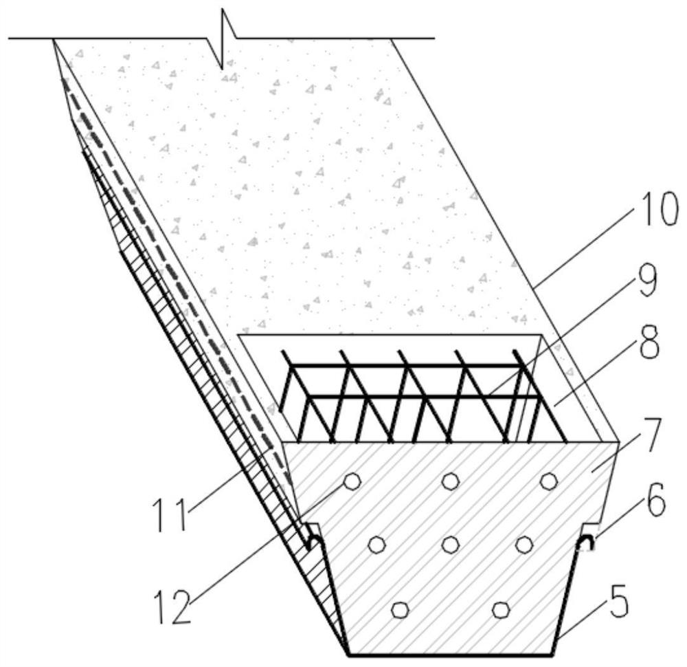 Fabricated open caisson structure and mounting method thereof