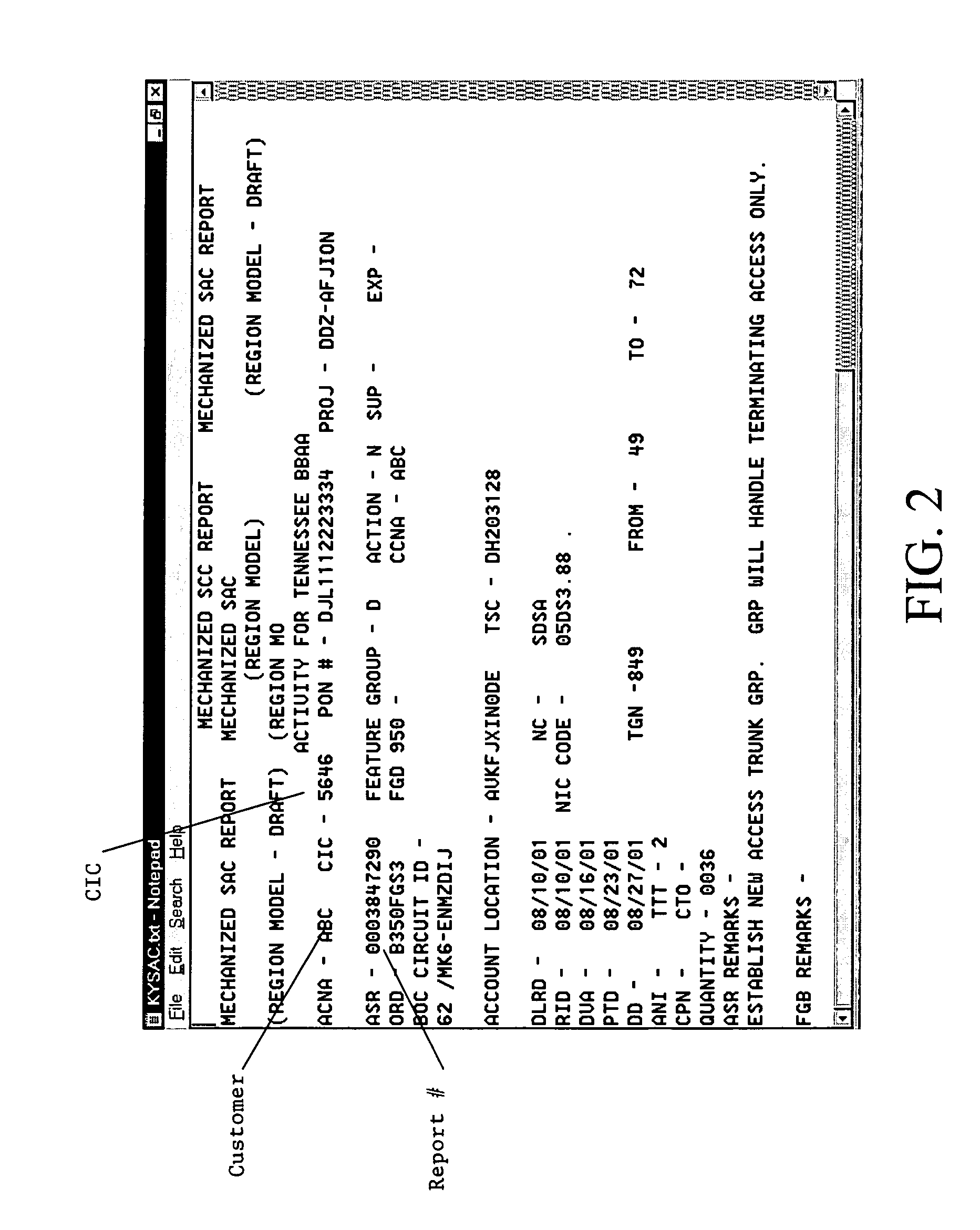 Method and system for managing telecommunications reports