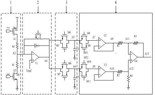 Infrared array focal plane read-out circuit