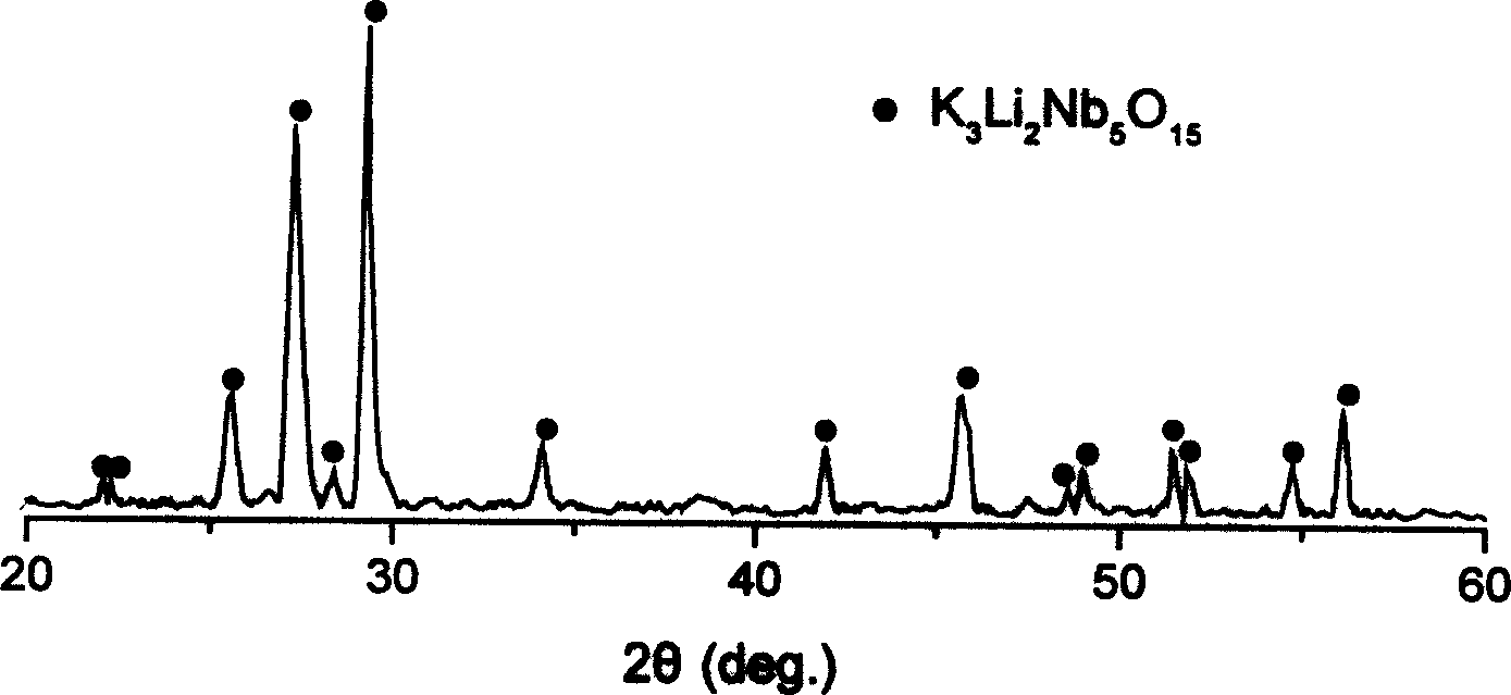 Preparation of potassium lithium niobate nanometer powder using citric acid gelification method
