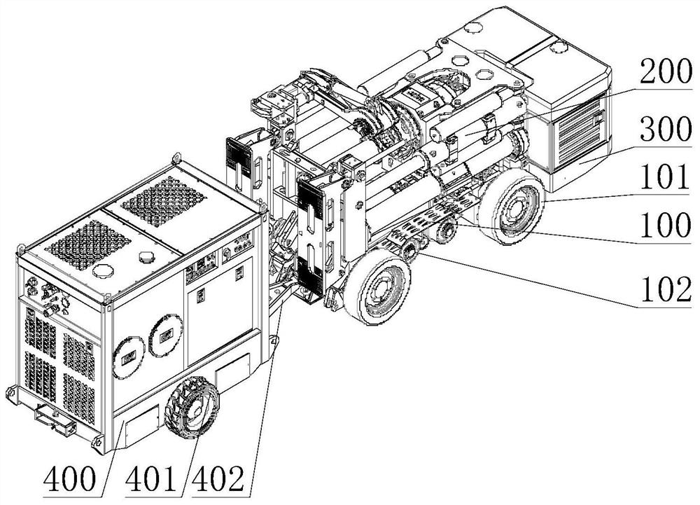 Drilling machine with assembled power unit