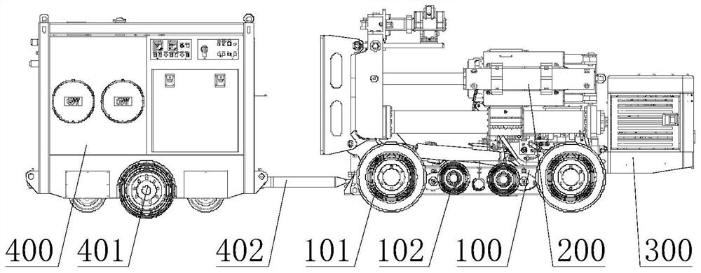 Drilling machine with assembled power unit