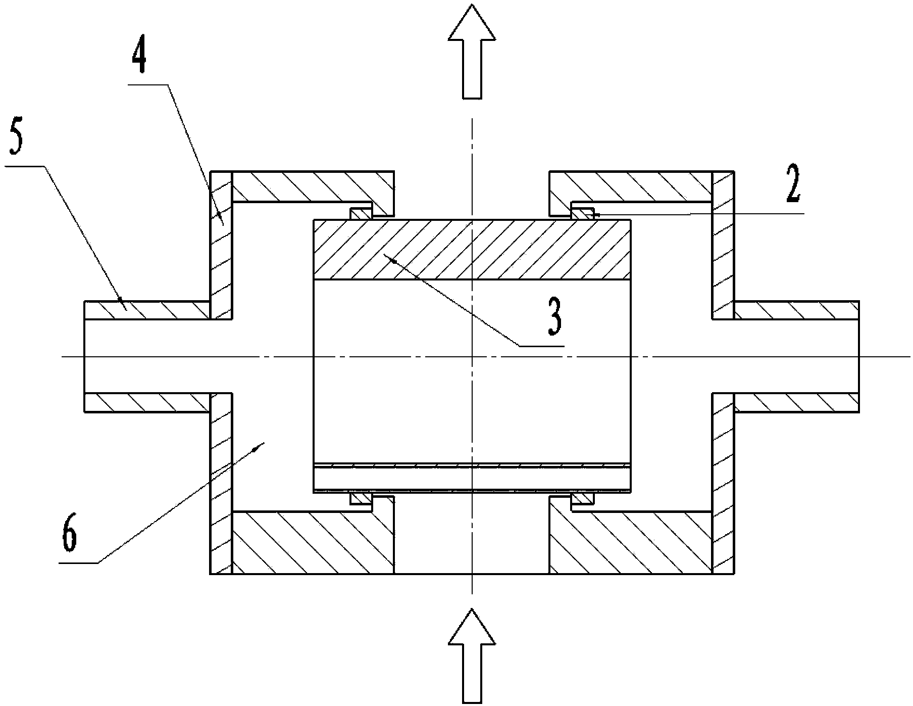 Nozzle module for transversal flow injection iodine mixing nozzle experiment research