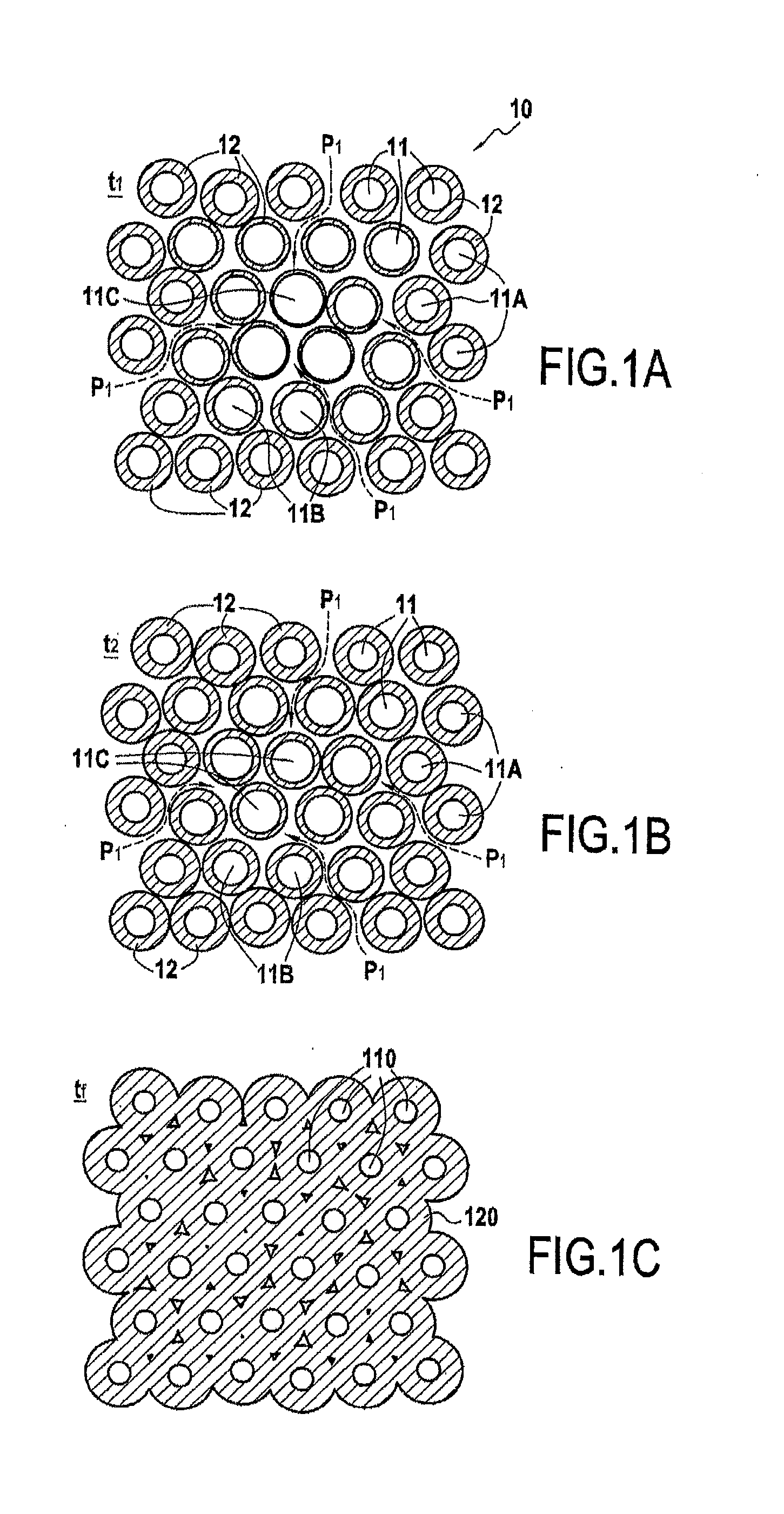 Method for producing a composite material with a carbide matrix