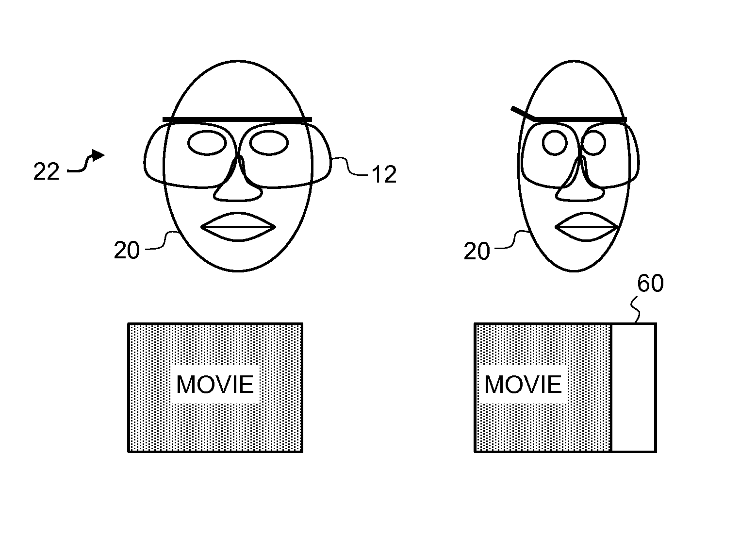 Head-mounted display with environmental state detection