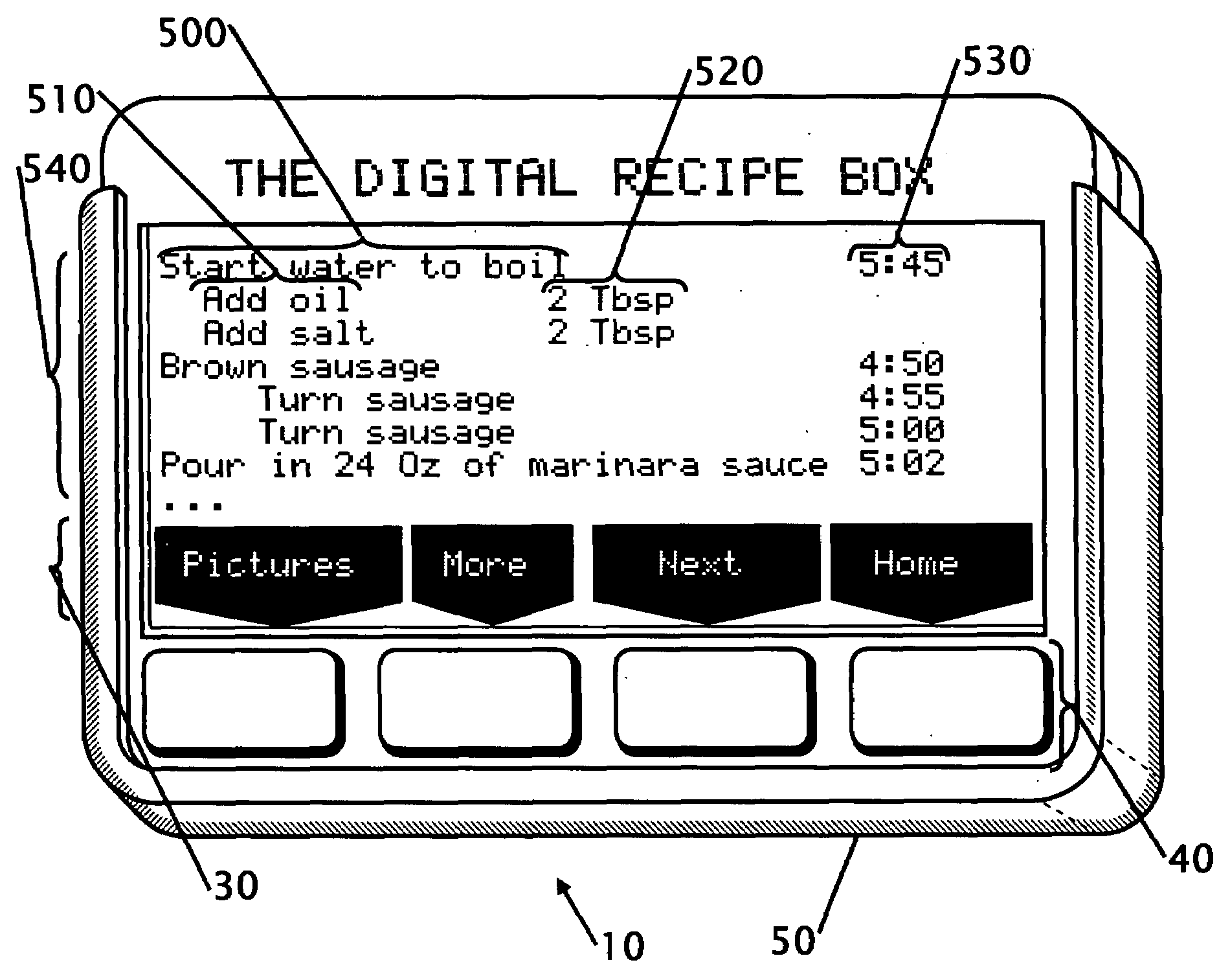 Digital recipe box