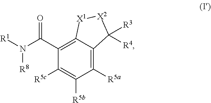 Substituted dihydroindene-4-carboxamides and analogs thereof, and methods using same