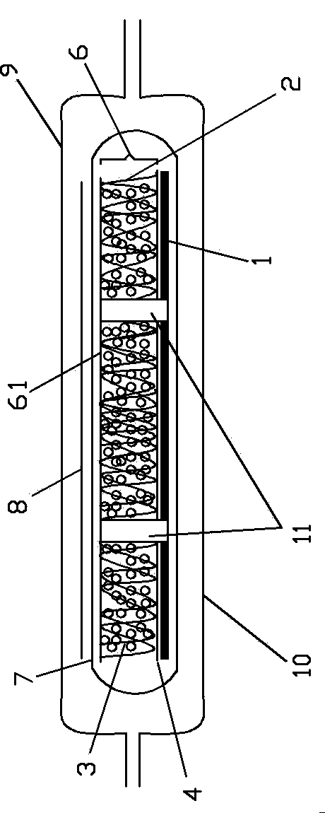 Absorption product with core of double-layer structure and manufacturing method of absorption product