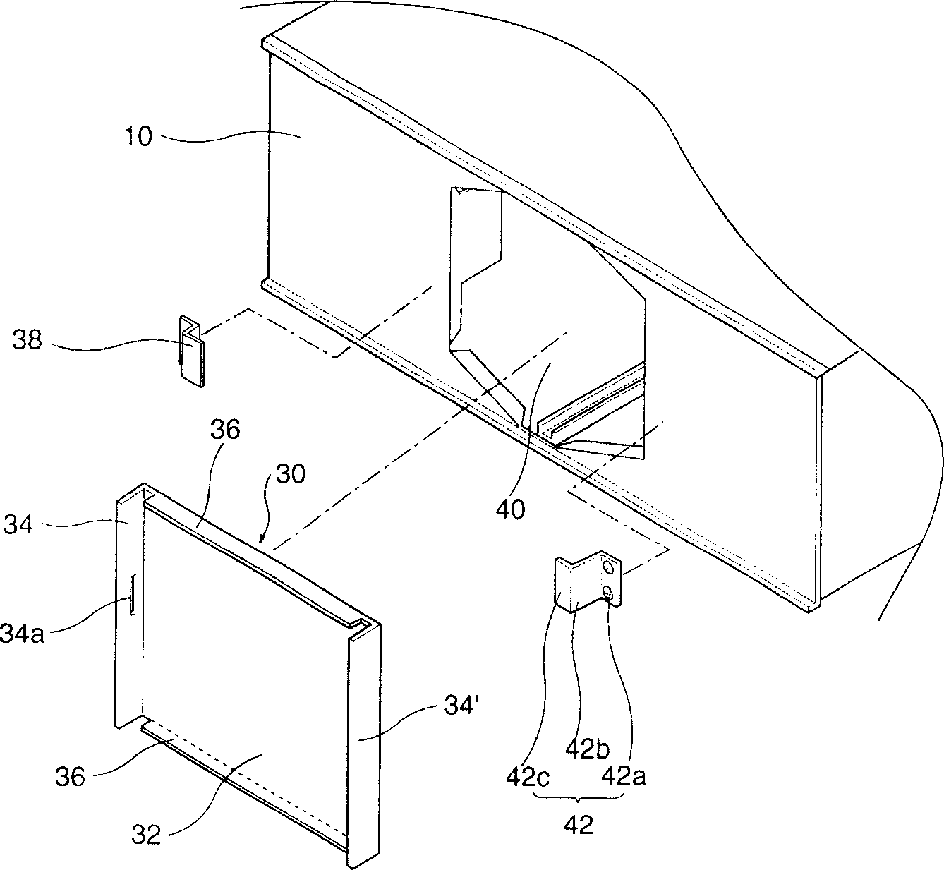 Structure for installing checking up door of ventilation system