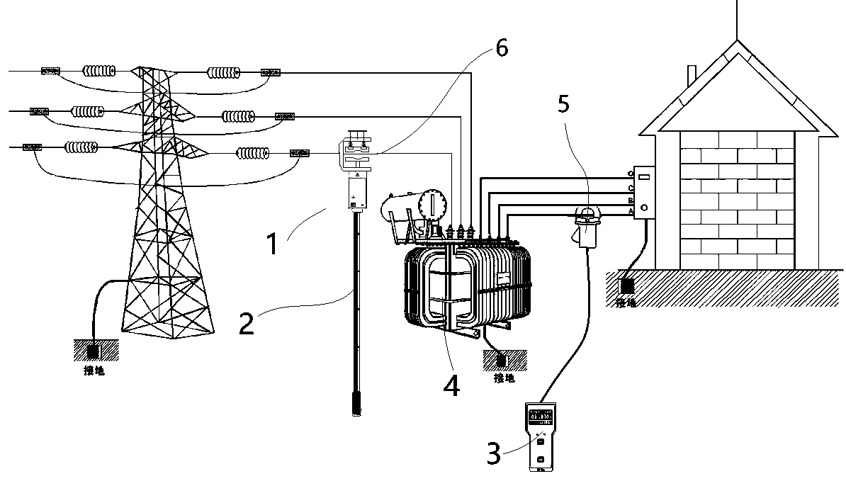 10kV distribution transformer gear position live check device