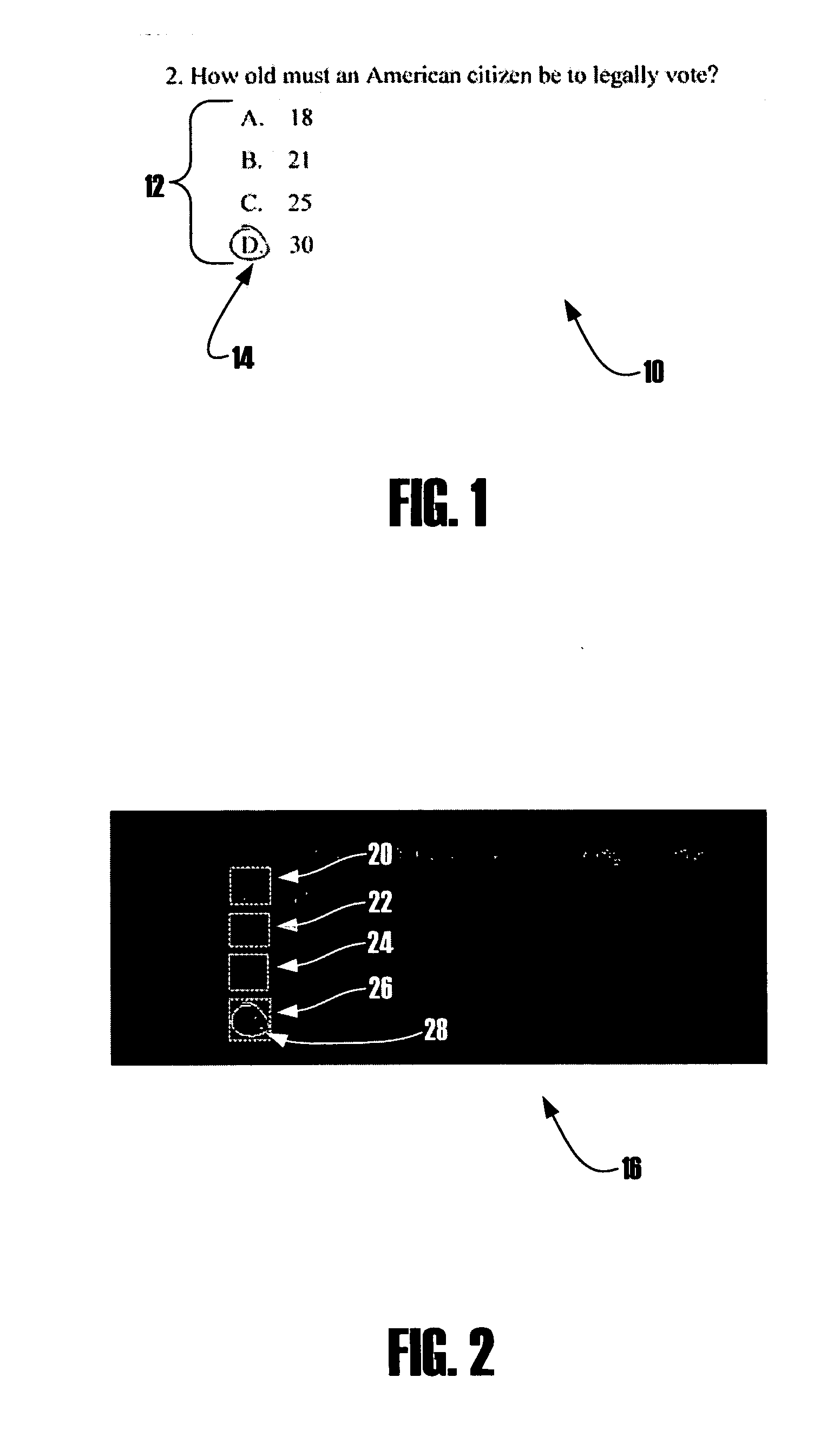 Methods for automatically identifying user selected answers on a test sheet
