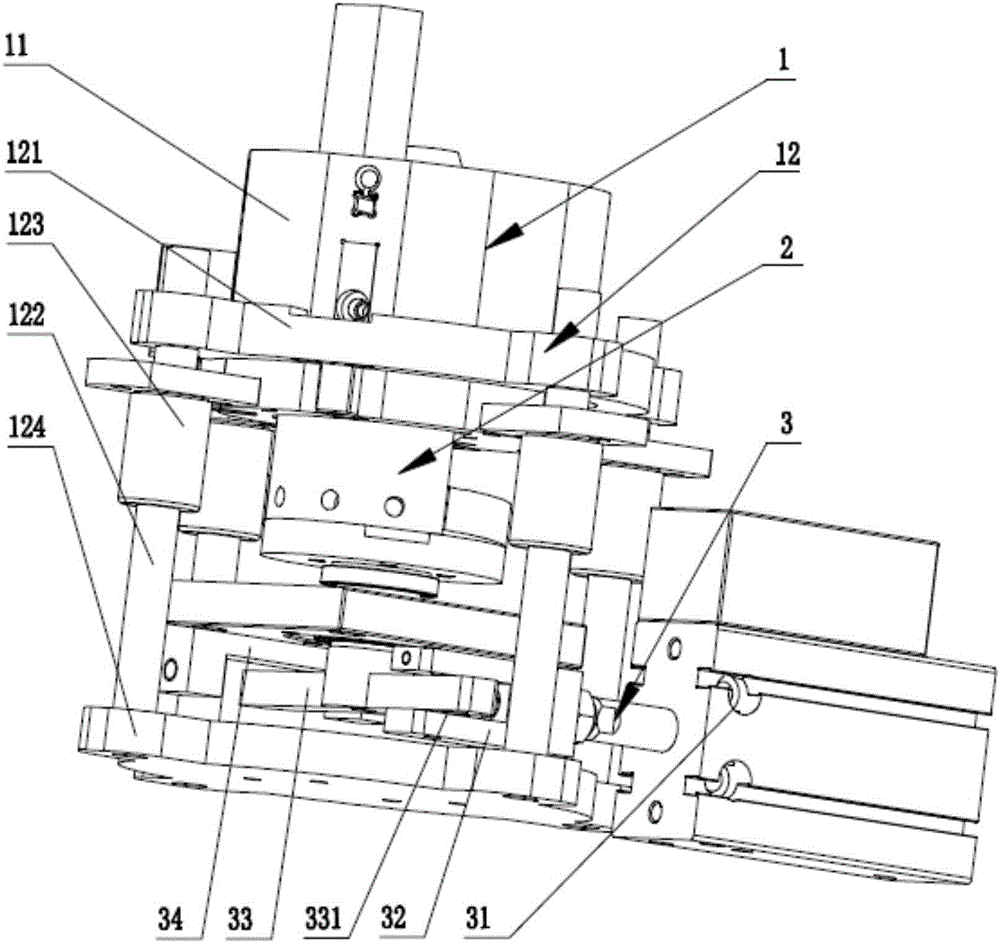 Automatic bending mechanism and method for angle of brush box