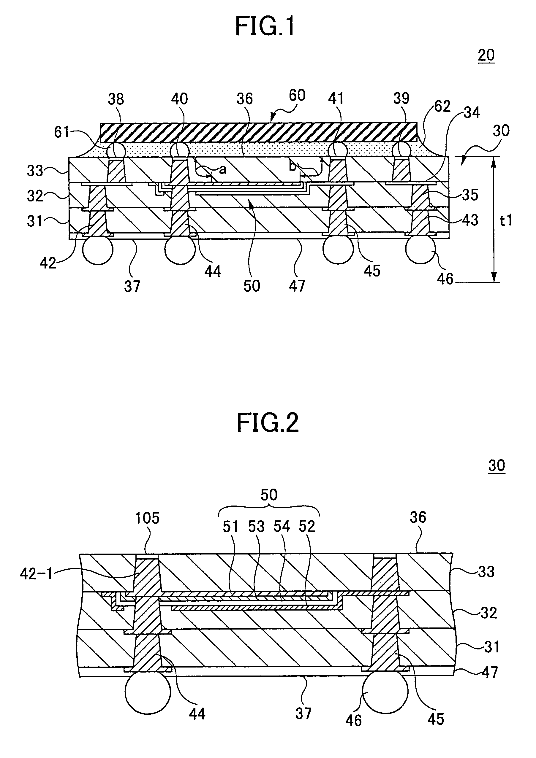 Substrate for carrying a semiconductor chip and a manufacturing method thereof