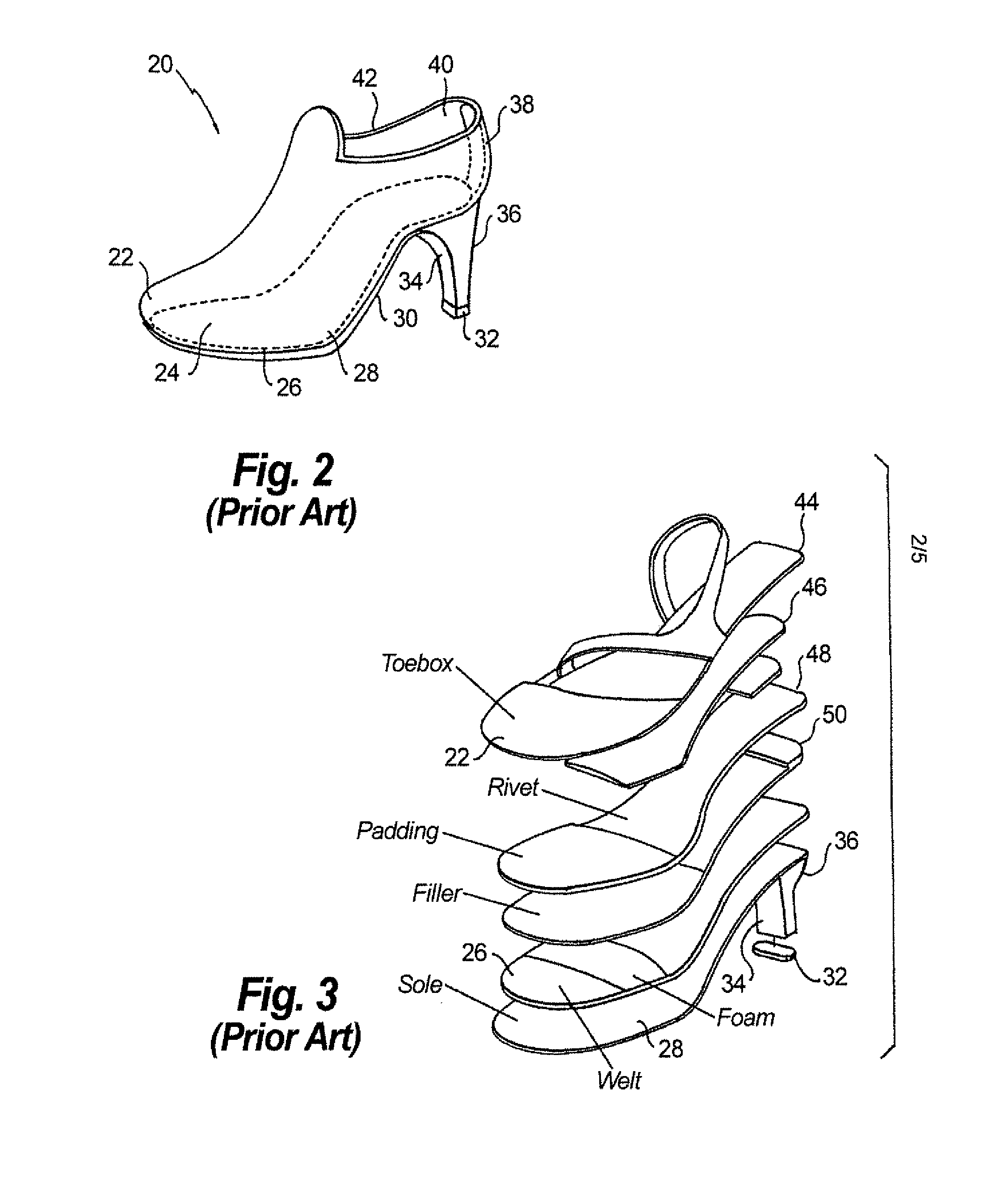 Shoe last and method for providing a shoe having an improved heel rest