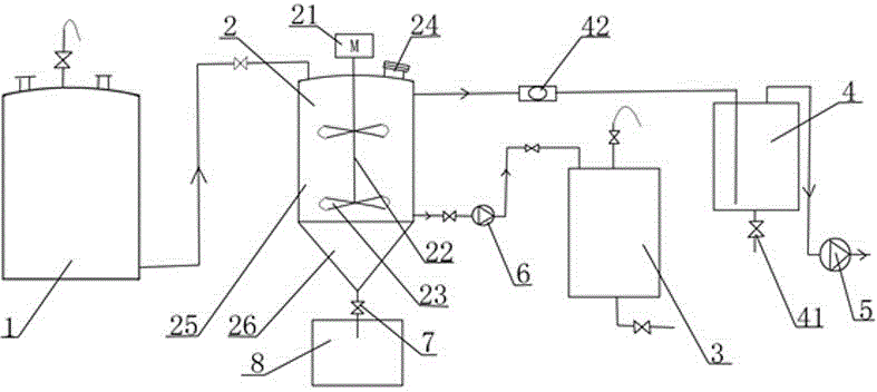 Waste alcohol precipitation and separation device in casing residue