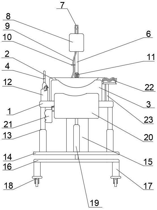 Integrated hair washing device for bedridden patient