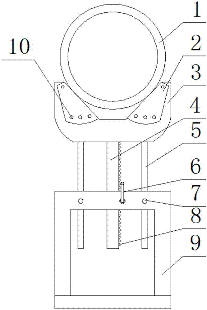 Bracket-type angle-adjustable escape pipeline