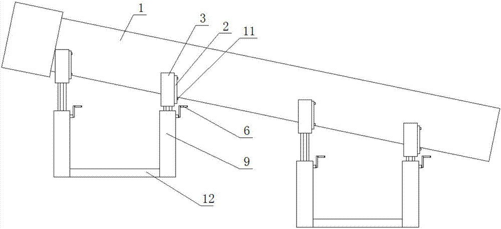 Bracket-type angle-adjustable escape pipeline