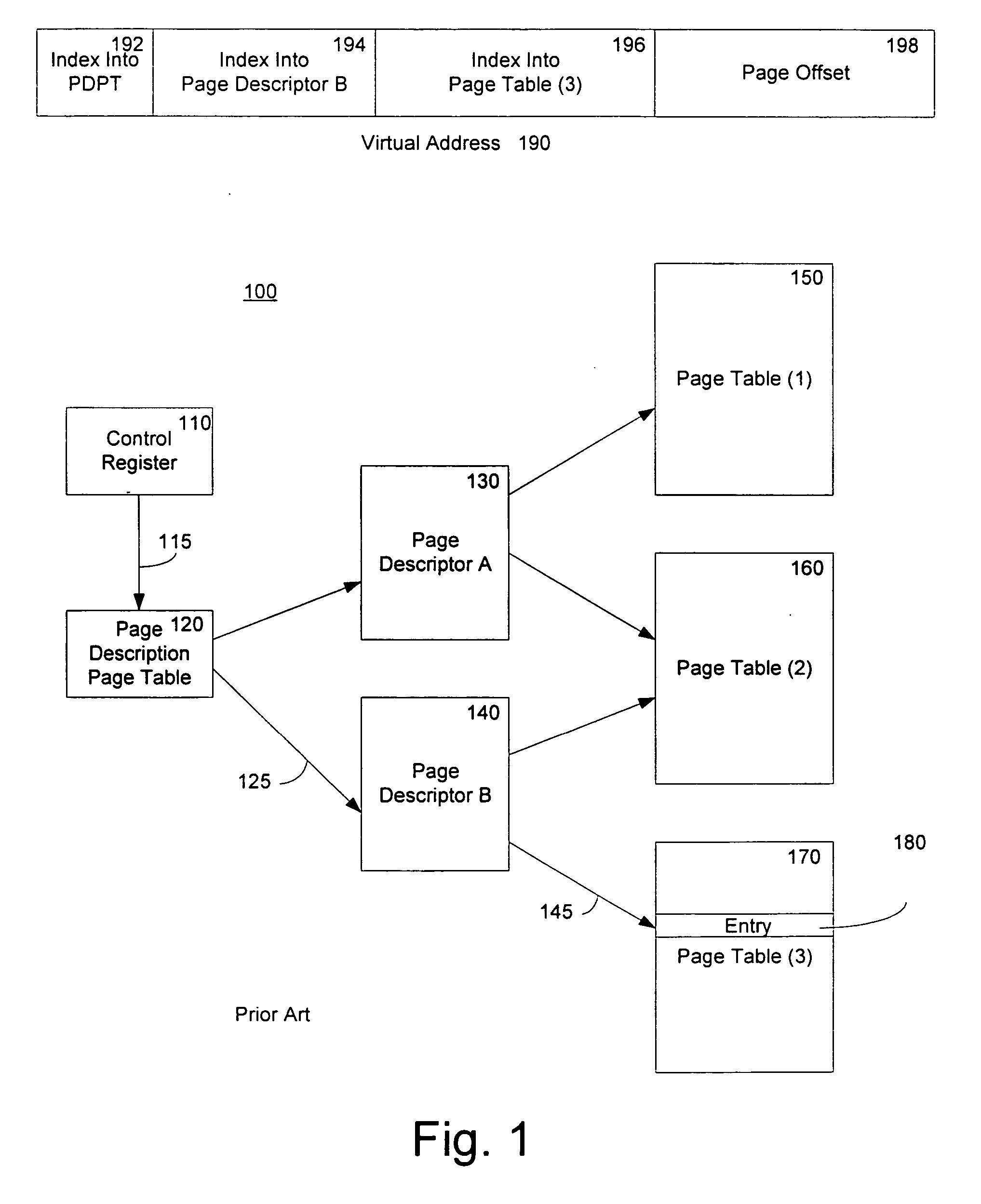 Method and system for caching address translations from multiple address spaces in virtual machines
