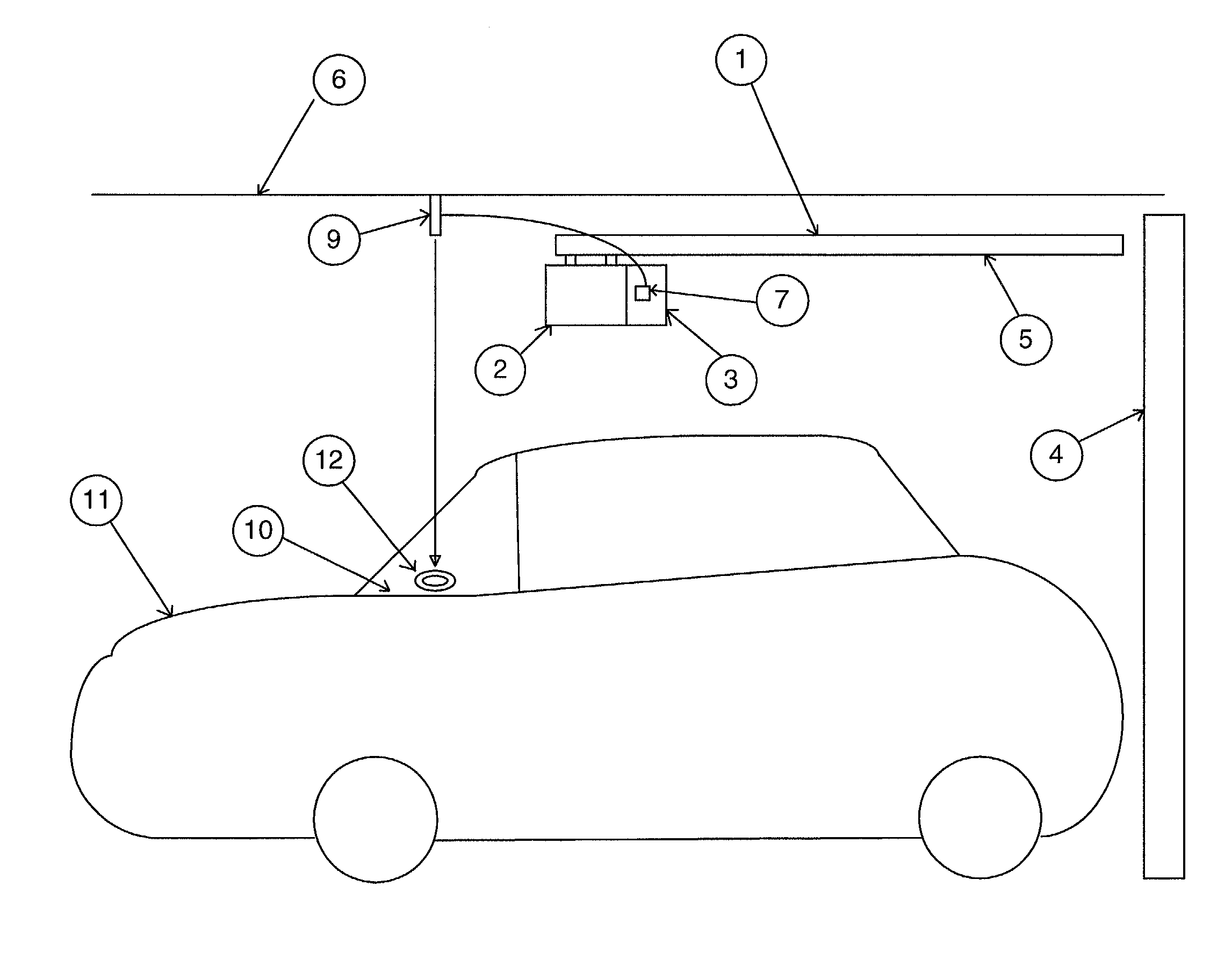 Light activated optical parking guide