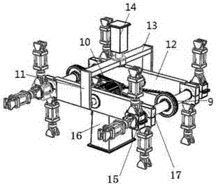 High-frequency vibration test bed for axle-end bearing of double-axle and double-rotation railway vehicle