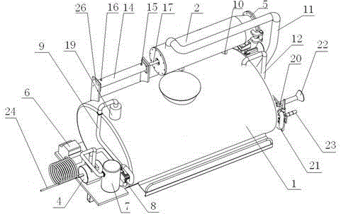 Sewage contamination vacuum exhaust and separation device