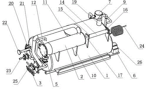 Sewage contamination vacuum exhaust and separation device