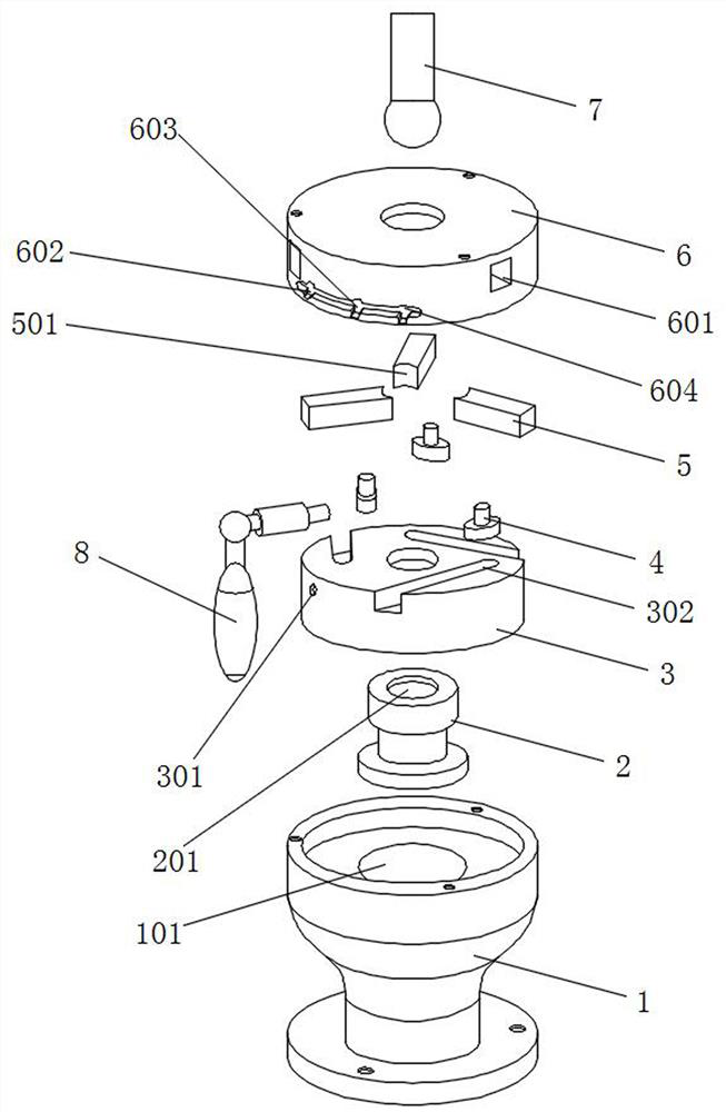 Radial direct-acting type clamping device