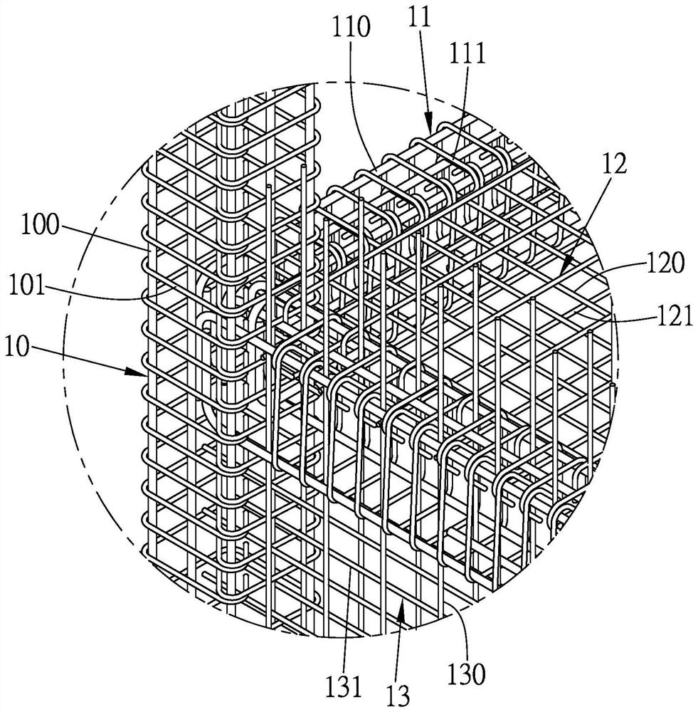 Construction method of reinforced concrete structure by using profile steel to replace part of steel bars