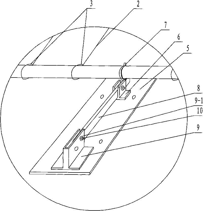 Fixed releasing device of greenhouse high tunnel plastic film