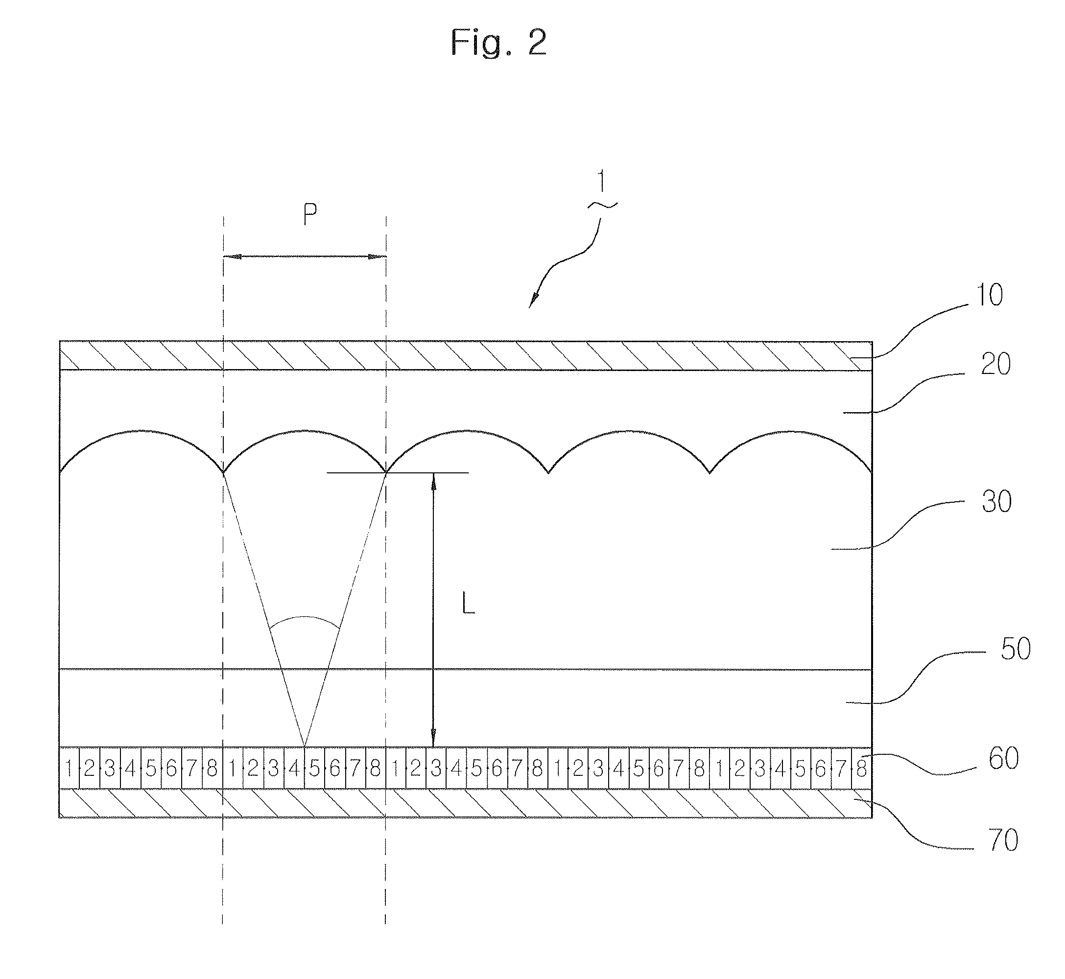 Plane lens sheet using light transmission rate difference