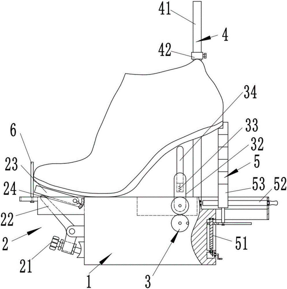 Measuring instrument capable of measuring height of shoe tree heel