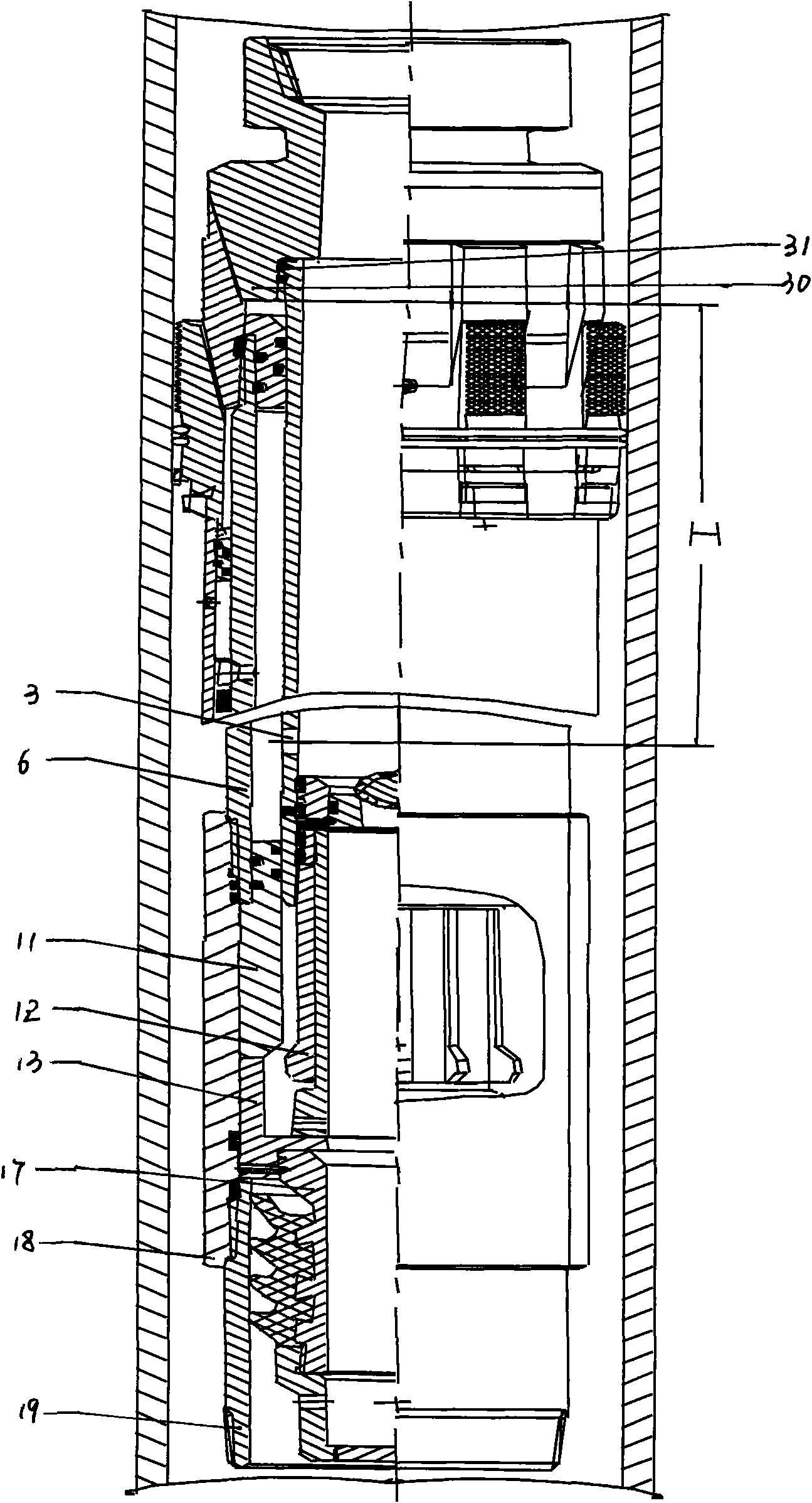 Hydraulic liner releaser and release method for oil and gas wells