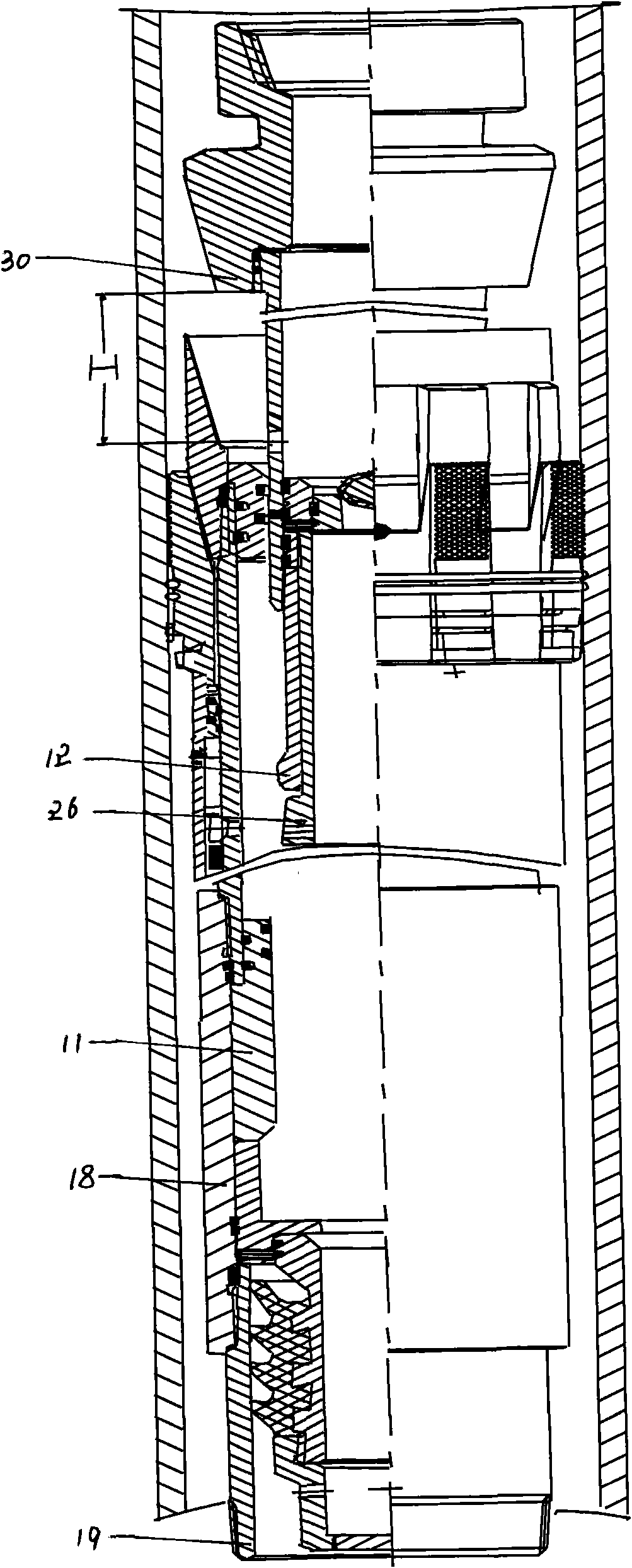 Hydraulic liner releaser and release method for oil and gas wells