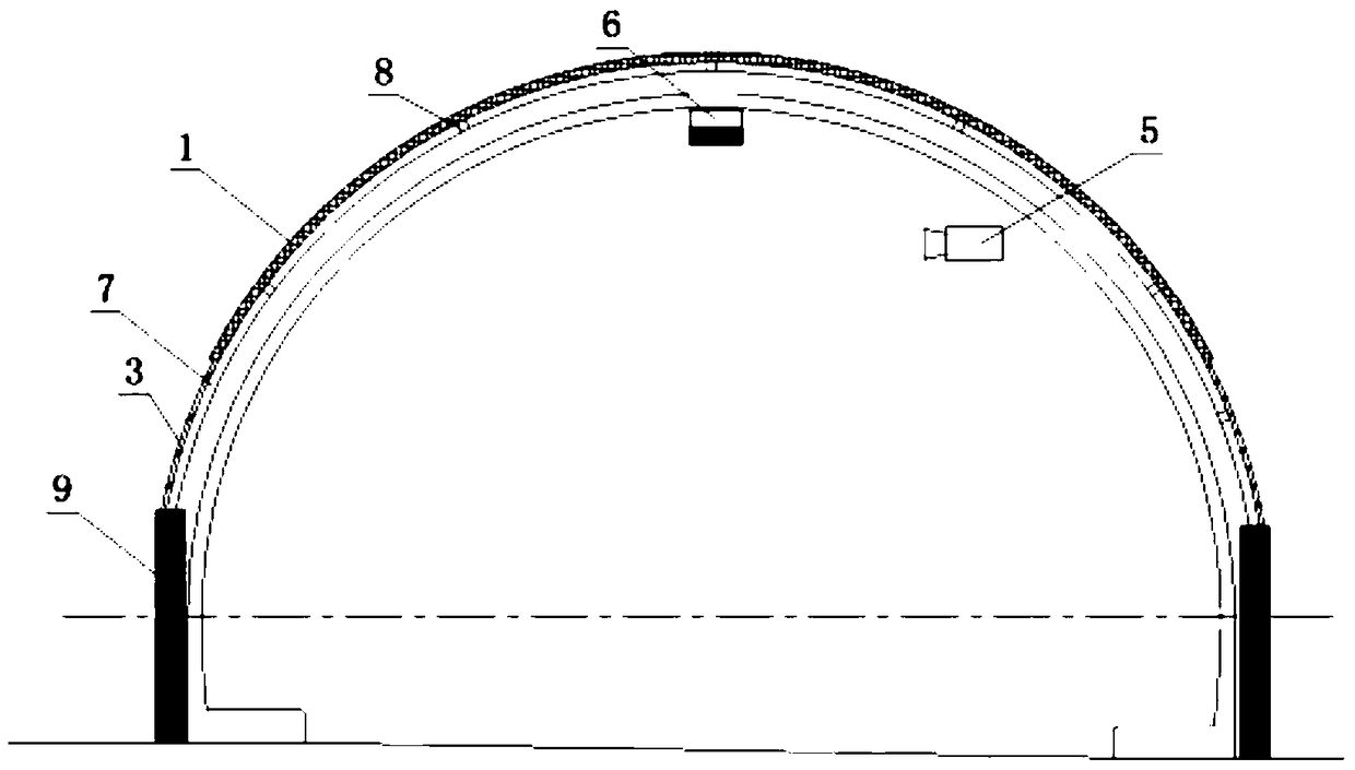 Green energy-saving anti-glare system for highway tunnel entrance