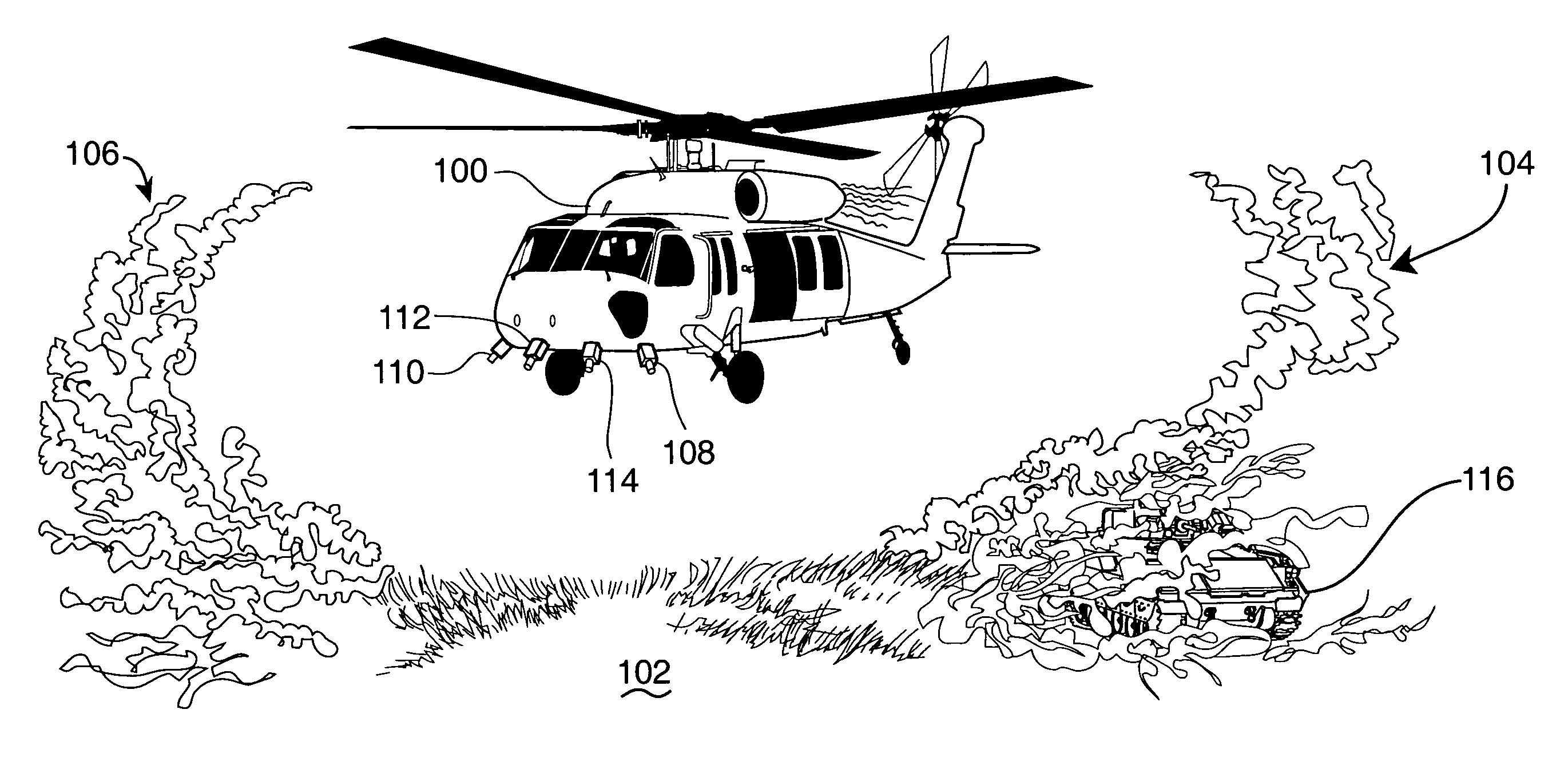 Helicopter brown-out landing