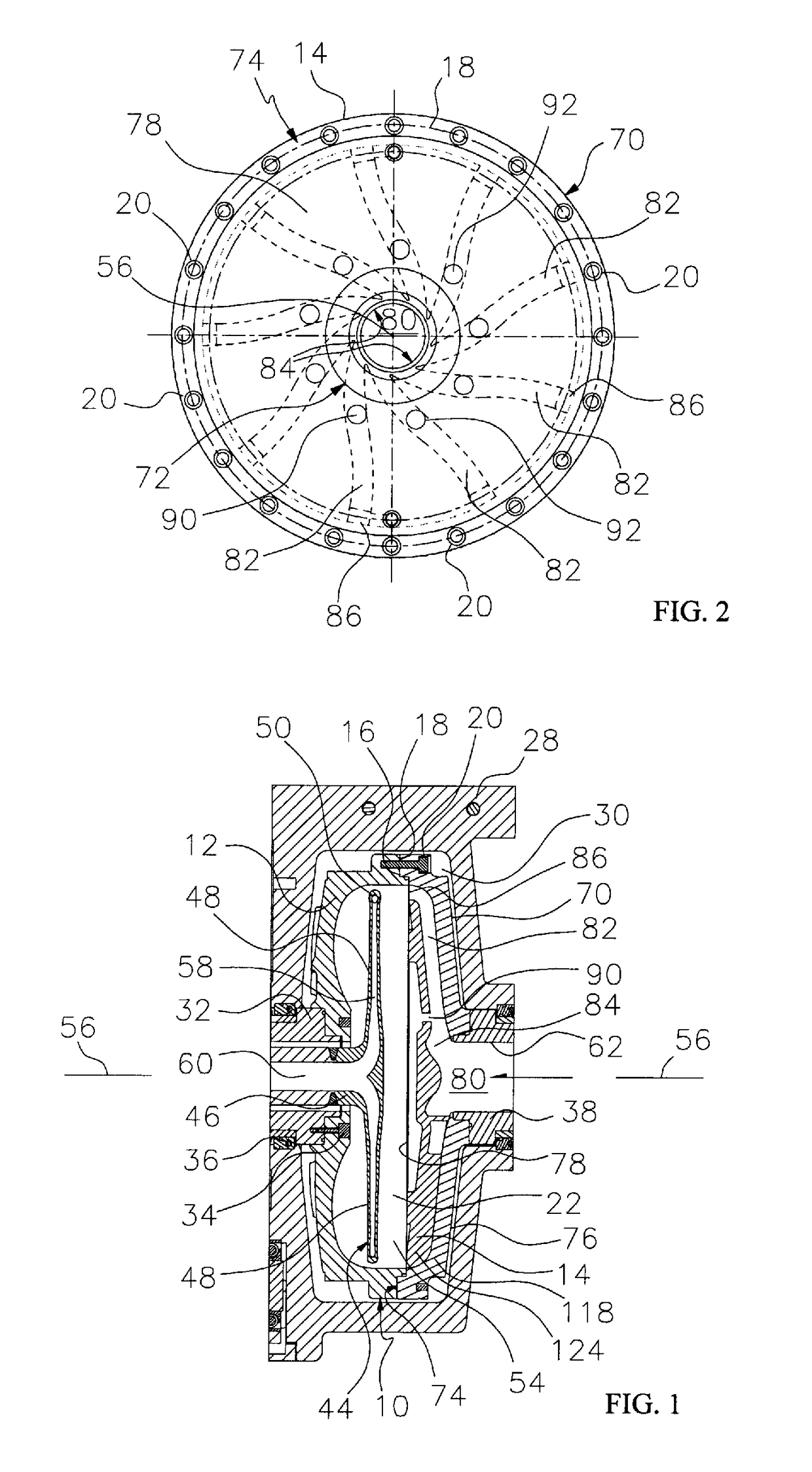 Pressure reducing rotor assembly for a pump
