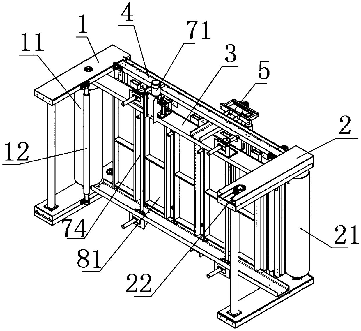 Plane pressing equipment for honeycomb paperboard production