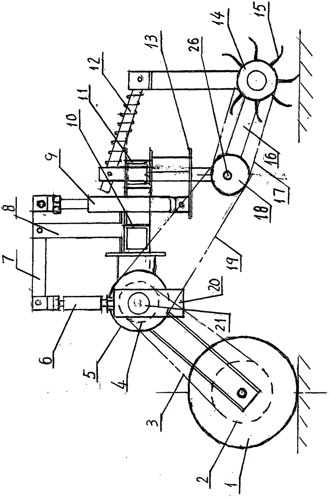 Mechanical cultivator ground wheel drive power clutch mechanism