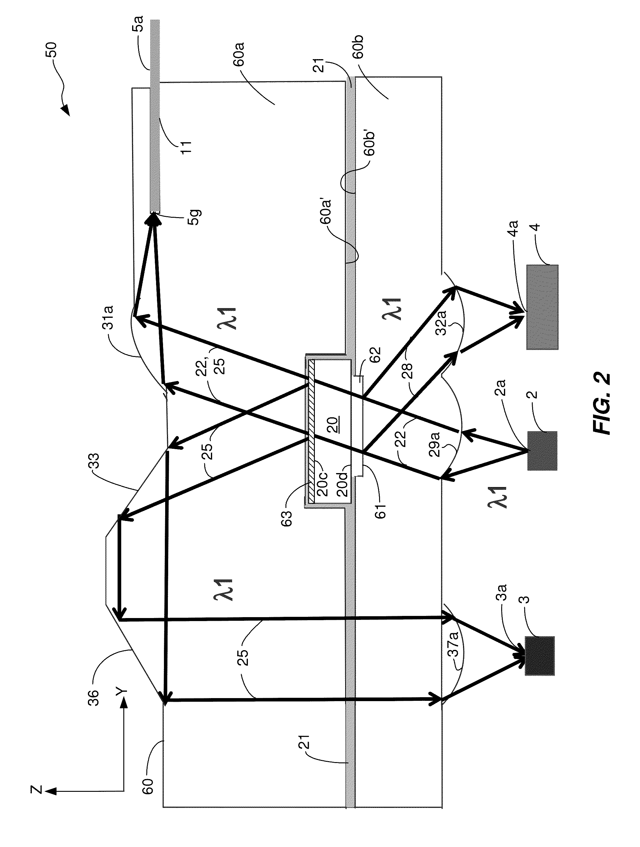 Bidirectional parallel optical transceiver module and a method for bidirectionally communicating optical signals over an optical link